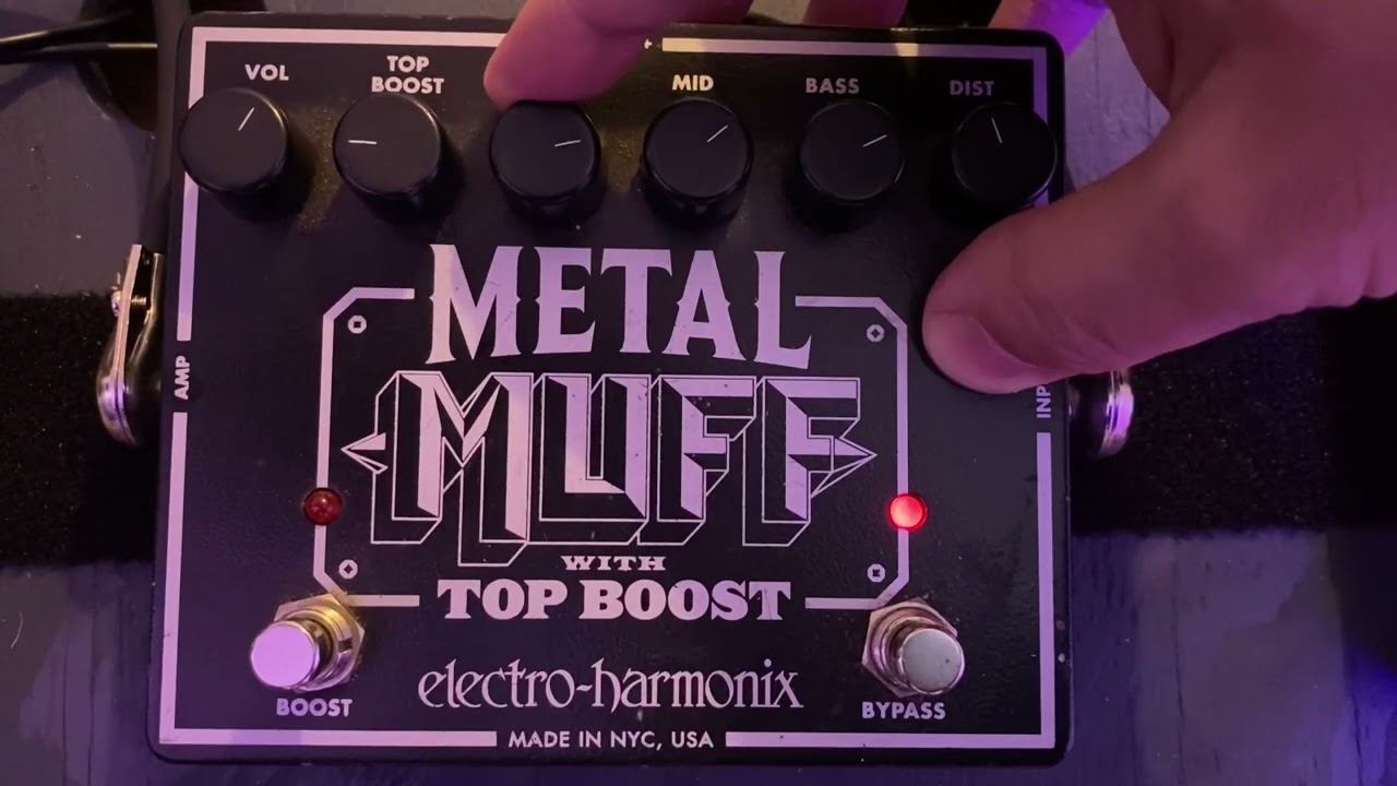 Electro-Harmonix Metal Muff with Top Boost pedal demo no talking