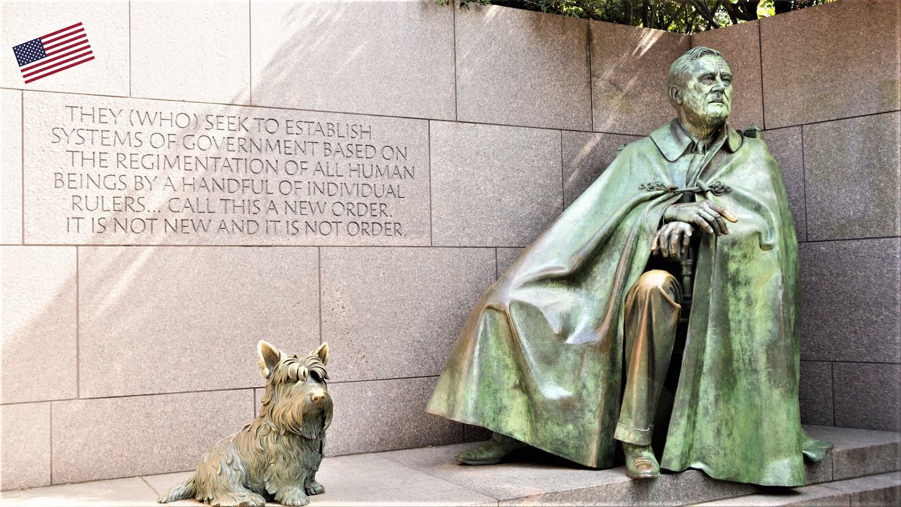 FRANKLIN DELANO ROOSEVELT (FDR) MEMORIAL: WASHINGTON, D.C. (4K)