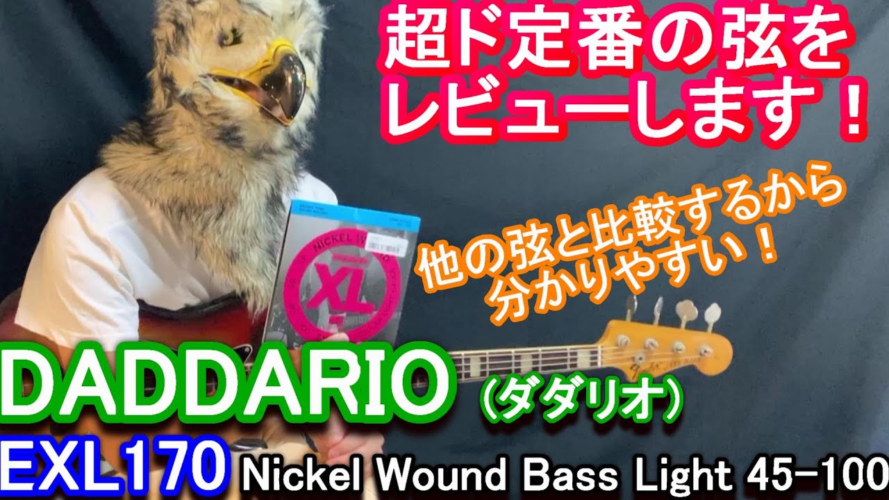 【レビュー！】DADDARIO (ダダリオ) EXL170 Nickel Wound Bass Strings Light 45-100  //  超ド定番の弦を初めて買いました☺️