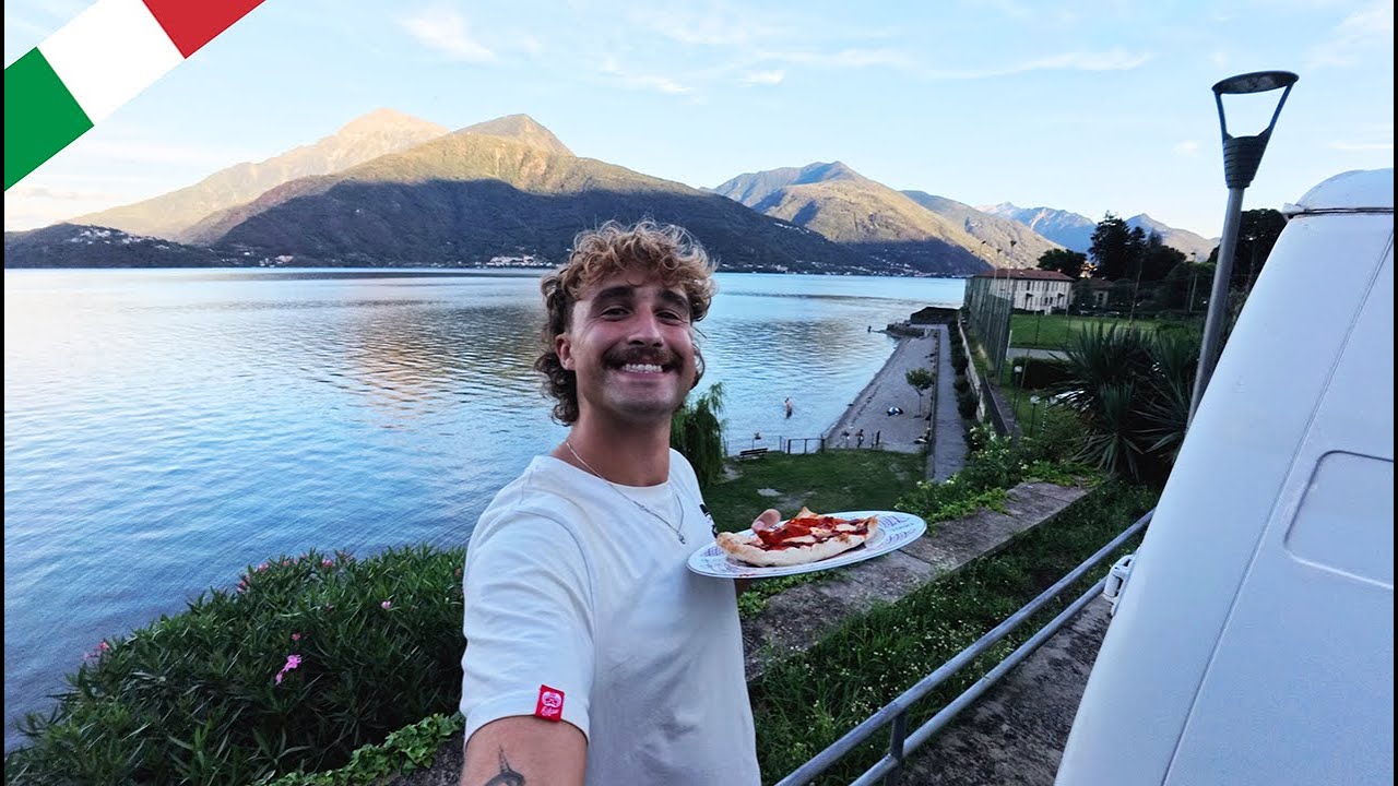 Vanlife Alone At Lake Como | Cooking Pizza