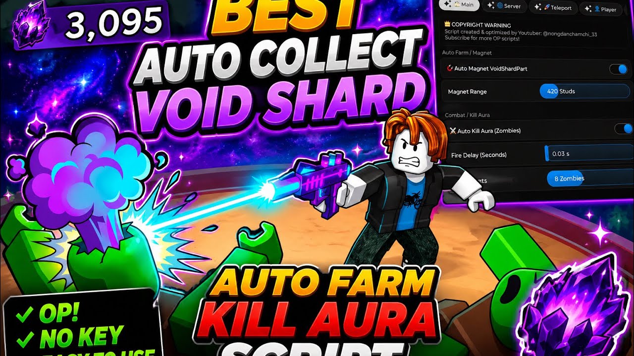 [EVENT] Survive Zombie Arena | BEST Auto Collect Void Shard Auto Farm Kill Aura Script | OP & No Key