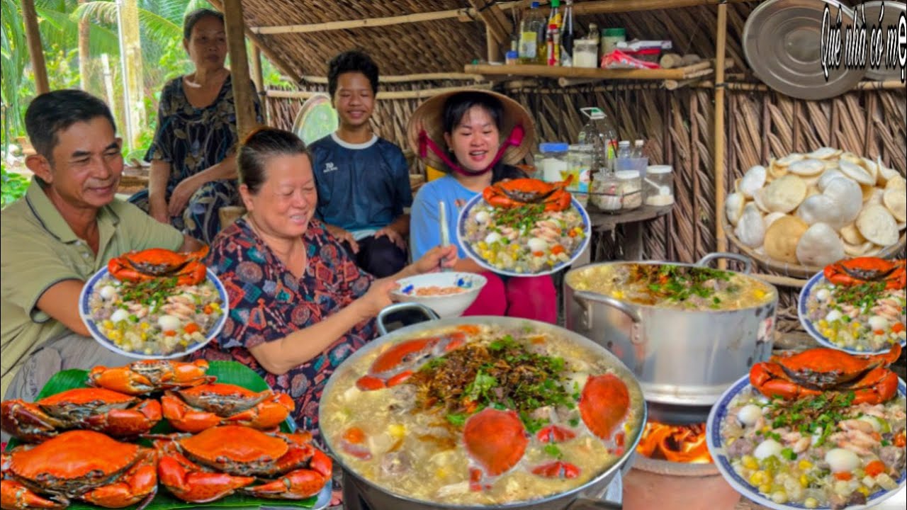 Súp Cua Biển Thập Cẩm, Bánh Phồng Tôm | Quán Ăn Miền Quê Của Mẹ Ngày Mưa Bất Ổn || Sea Crab Soup