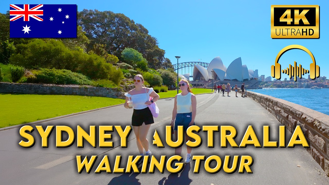 WALKING TOUR SYDNEY AUSTRALIA | Sensational Circular Quay | 4KUHD | Binaural Audio