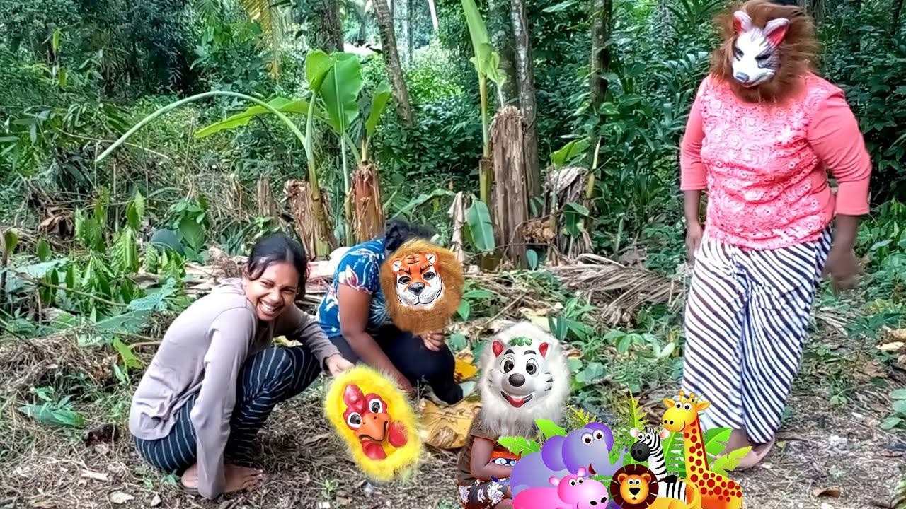 we acting short drama - කොලබින් ගෙනාපු වෙස් මුණු දාගෙන අපි ගෙදර ඉදන් කරපු කෝලම් 😜🤣 vlog #vlog