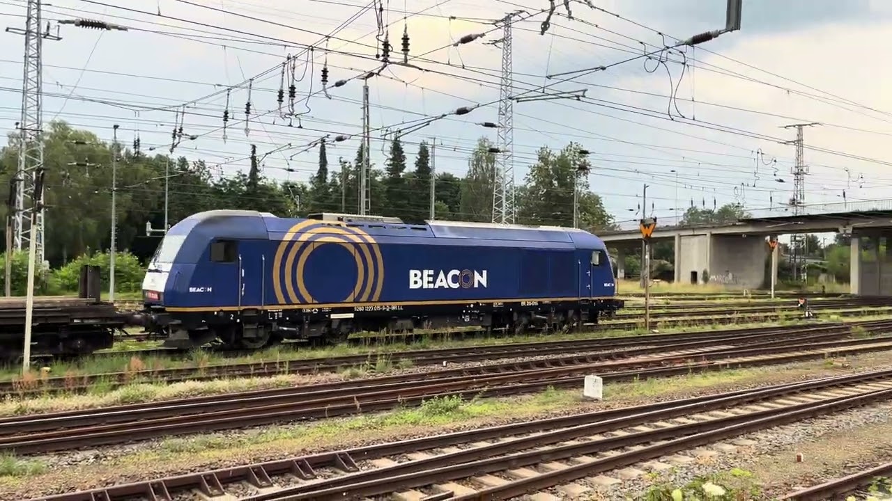 ER20 Eurorunner mit ordentlicher Rußwolke beim losfahren Diesellok Dieselsound