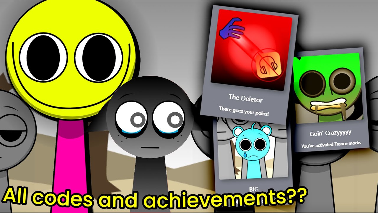 ParaSprunki, but ALL 16 ACHIEVEMENTS + CODES GUIDE??