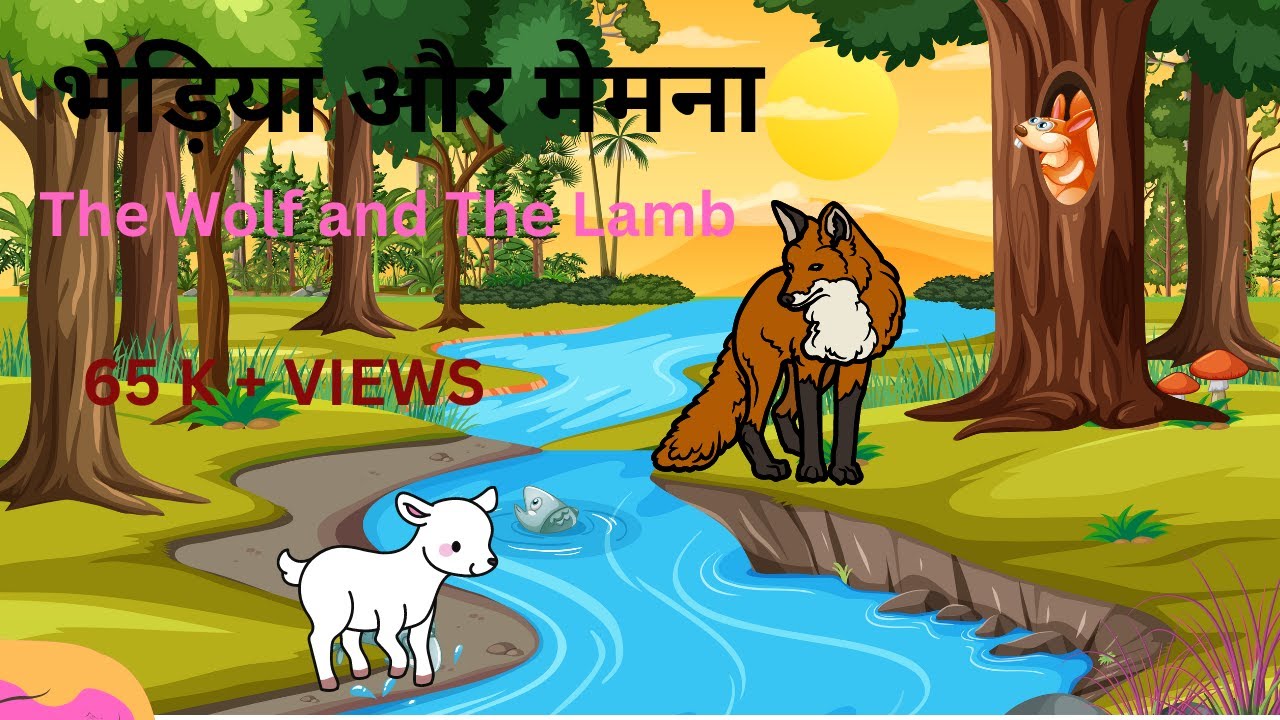 भेड़िया और मेमना  The Wolf and the lamb story in hindi Moral stories in hindi / Hindi kahaniya