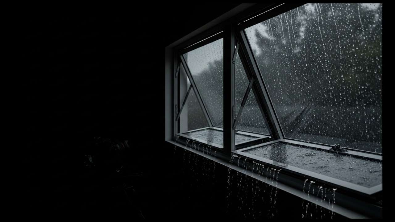 Rain Sound On Window with Thunder SoundsㅣHeavy Rain for Sleep, Study and Relaxation, Meditation