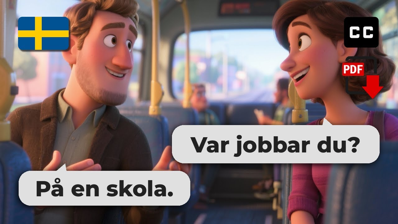 Easy Swedish Conversation – 🚌 Chatting on the Bus for Beginners (A2-B1)