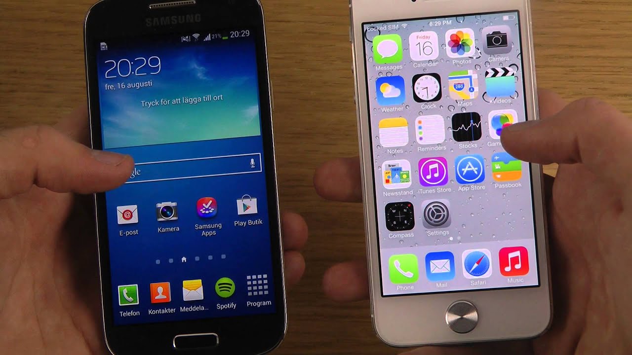 Samsung Galaxy S4 Mini vs. iPhone 5 iOS 7 Beta 6 - Opening Apps Speed Test