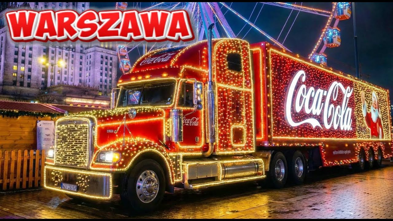 Ciężar&oacute;wka Coca-Cola 2025 WARSZAWA! 🎄 Zielony Pałac Kultury, Tłumy i Darmowa Cola | PKiN