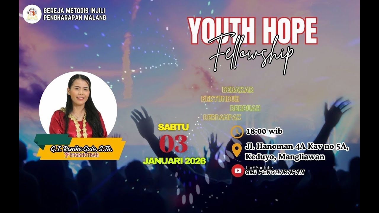 Ibadah Youth HoPe Fellowship || Praise And Worship - GI. Renika Gulo, S.Th. - Pk.18.00 (03 Jan 2026)