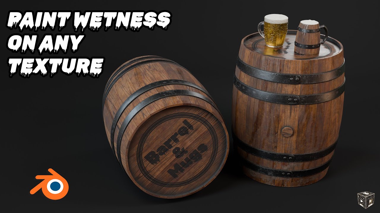 How to paint wetness on any texture - Blender - Tutorial