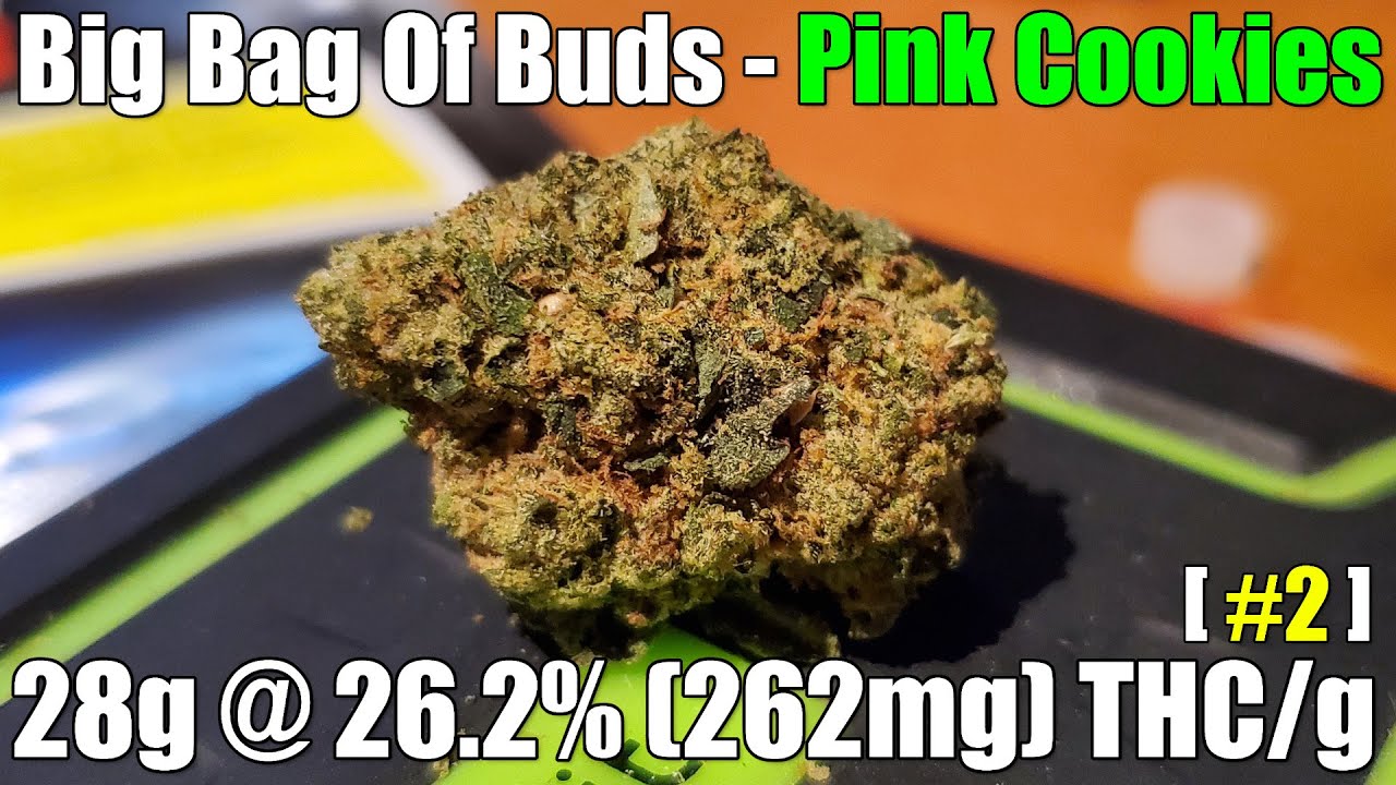 Big Bag Of Buds - Pink Cookies - Review - 28g @ 26.2% (262mg) THC/g (+Extreme Closeups) [#2]