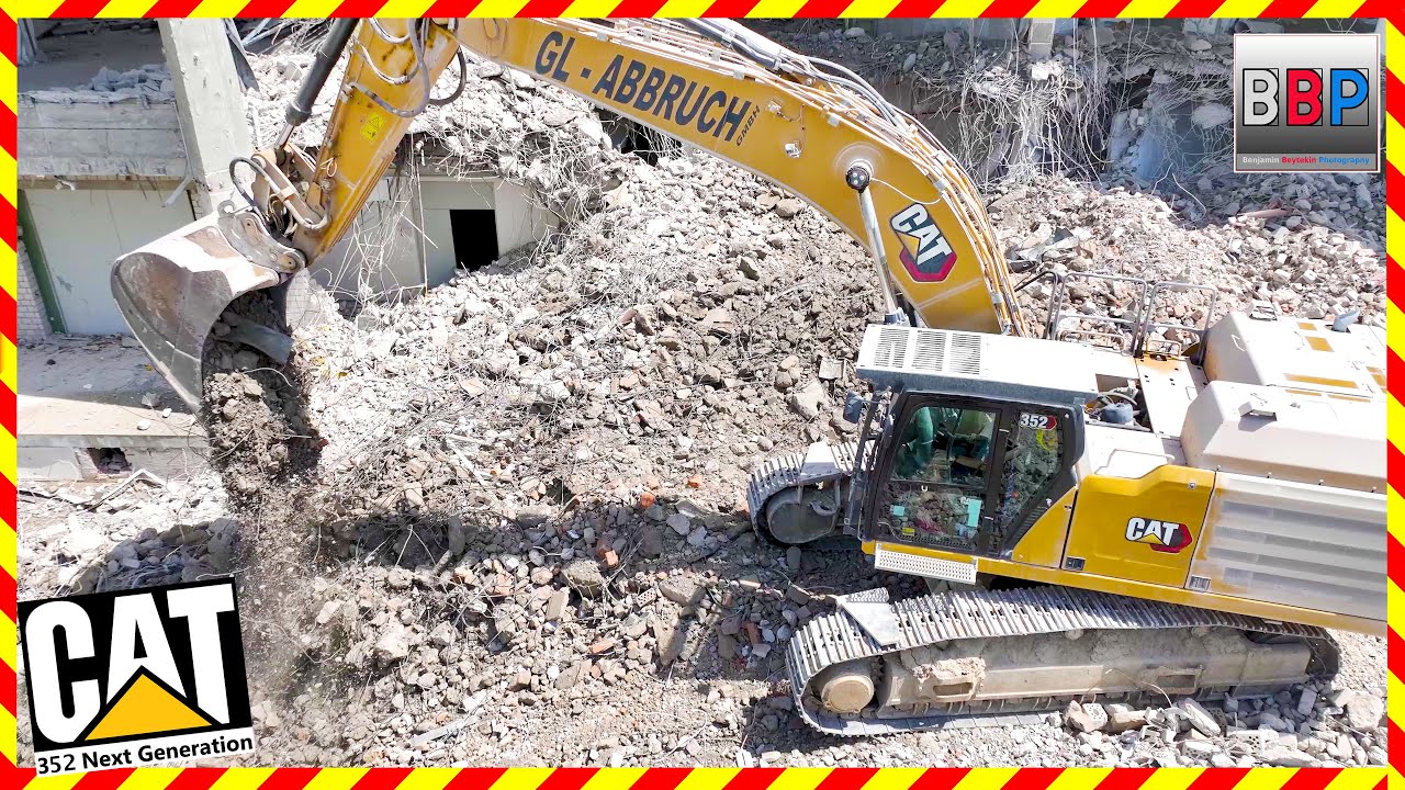 CAT 352, Abbruchbaustelle, Stuttgart, 2024.  #caterpillar #demolition