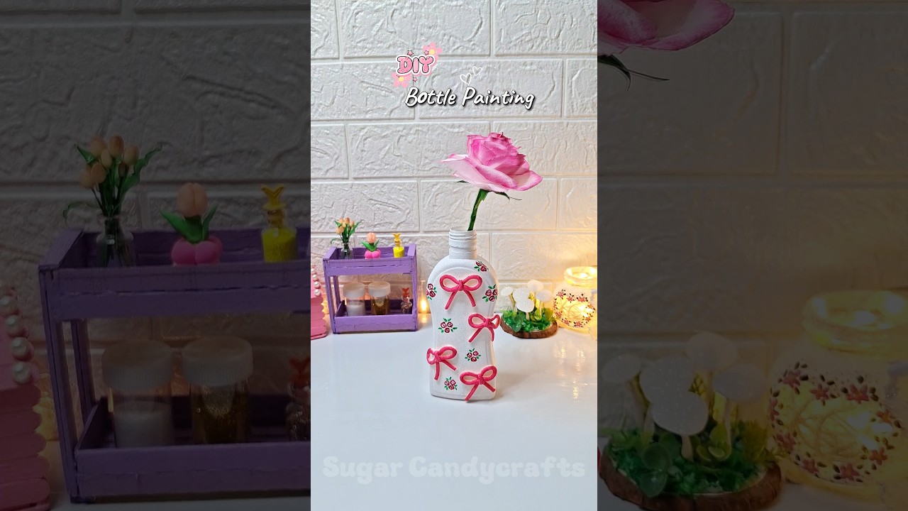 DIY Bottle Painting #artshorts #shortsviral #diy #craft #acrylicpainting #diycrafts