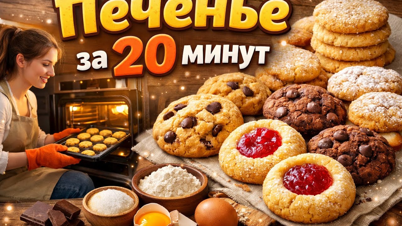  ПЕЧЕНЬЕ ЗА 20МИНУТ | ПЕЧЕНЬЕ РЕТЦЕПТ