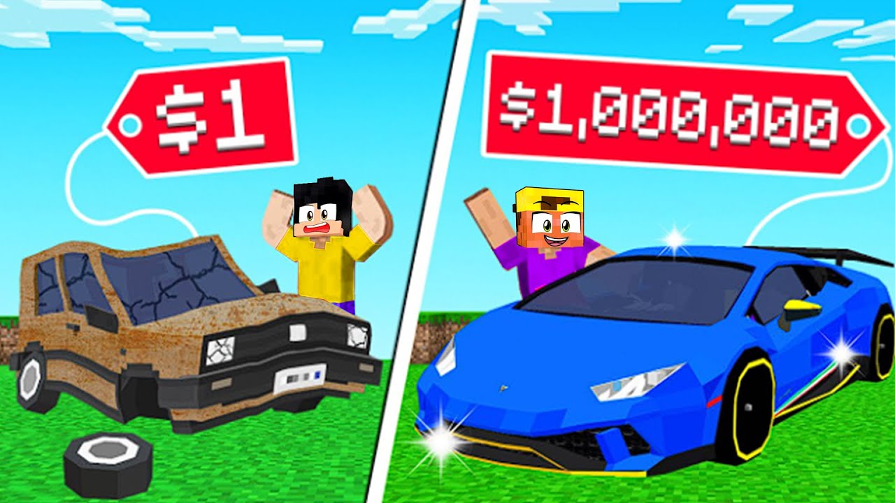 1€ AUTO vs 1.000.000€ AUTO in Minecraft!