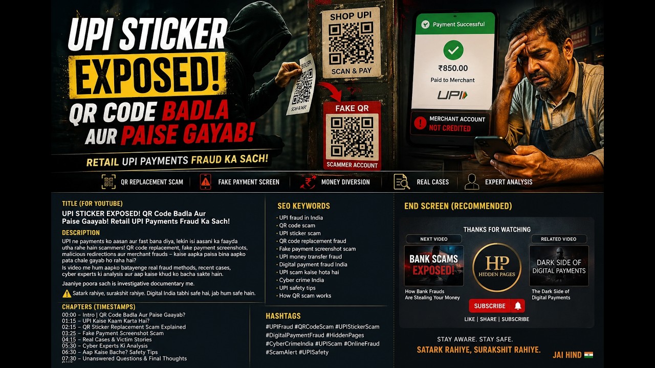QR BADLA... PAISE GAYAB! India's New UPI Scam