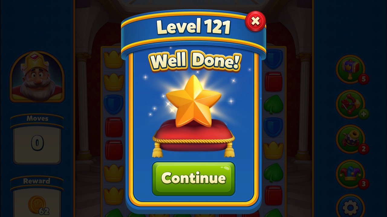 Royal Match - King Robert - Level 121 to 130