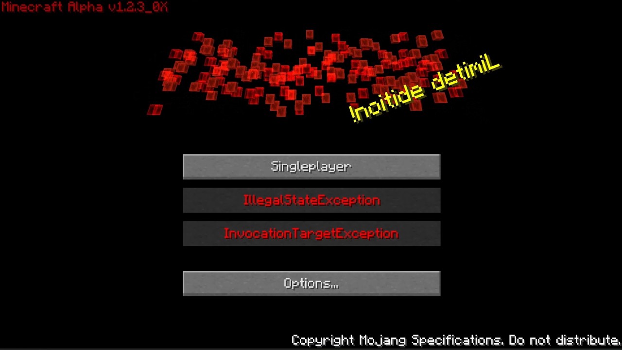 Scary Minecraft Versions: Alpha 1.2.3_0X