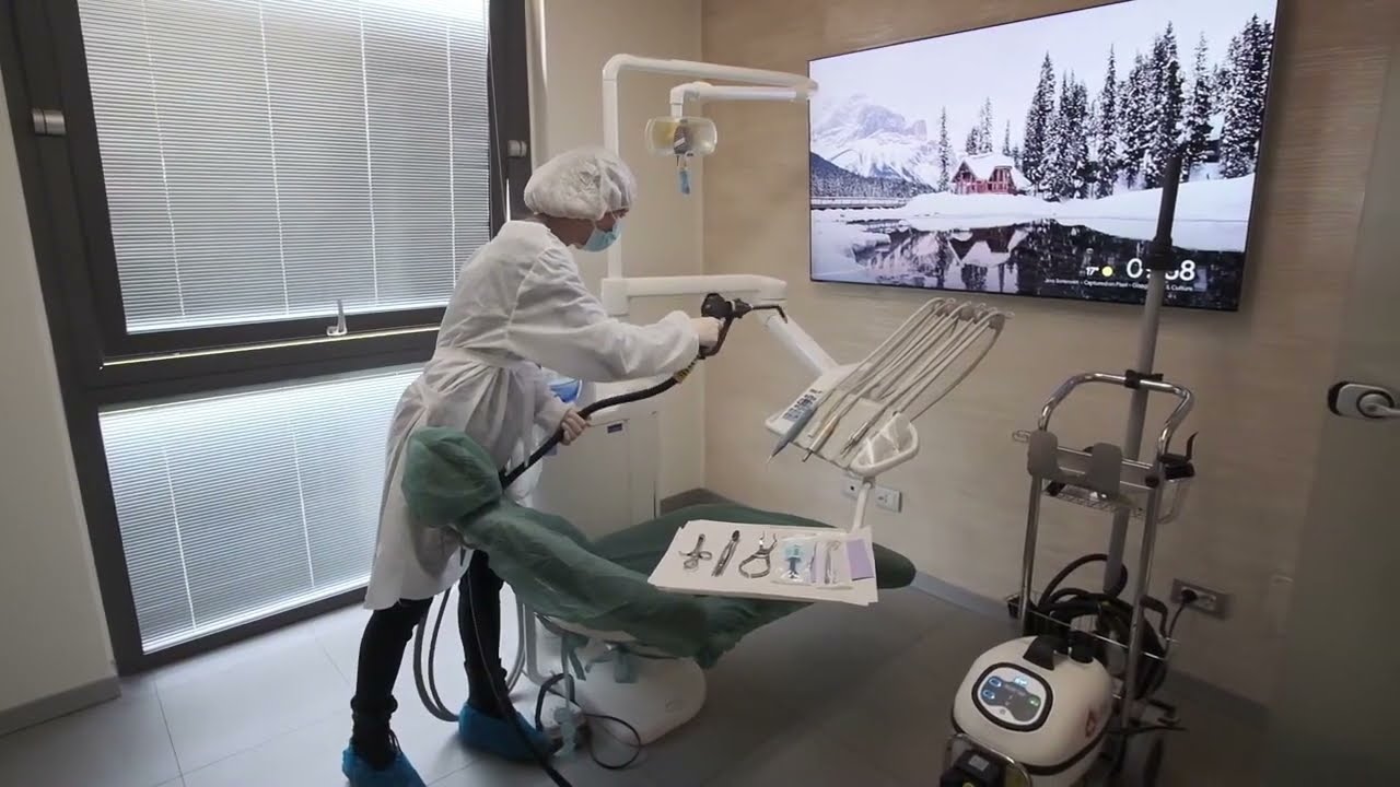 Discover the Power of Tecnovap Steam Cleaner for Dental Clinic Cleaning!