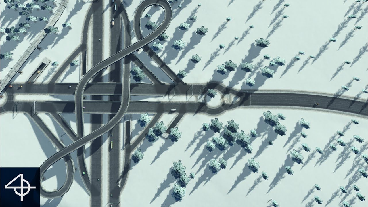 Building an Interchange with NO MODS! (Cities: Skylines speedbuild and showcase #2)