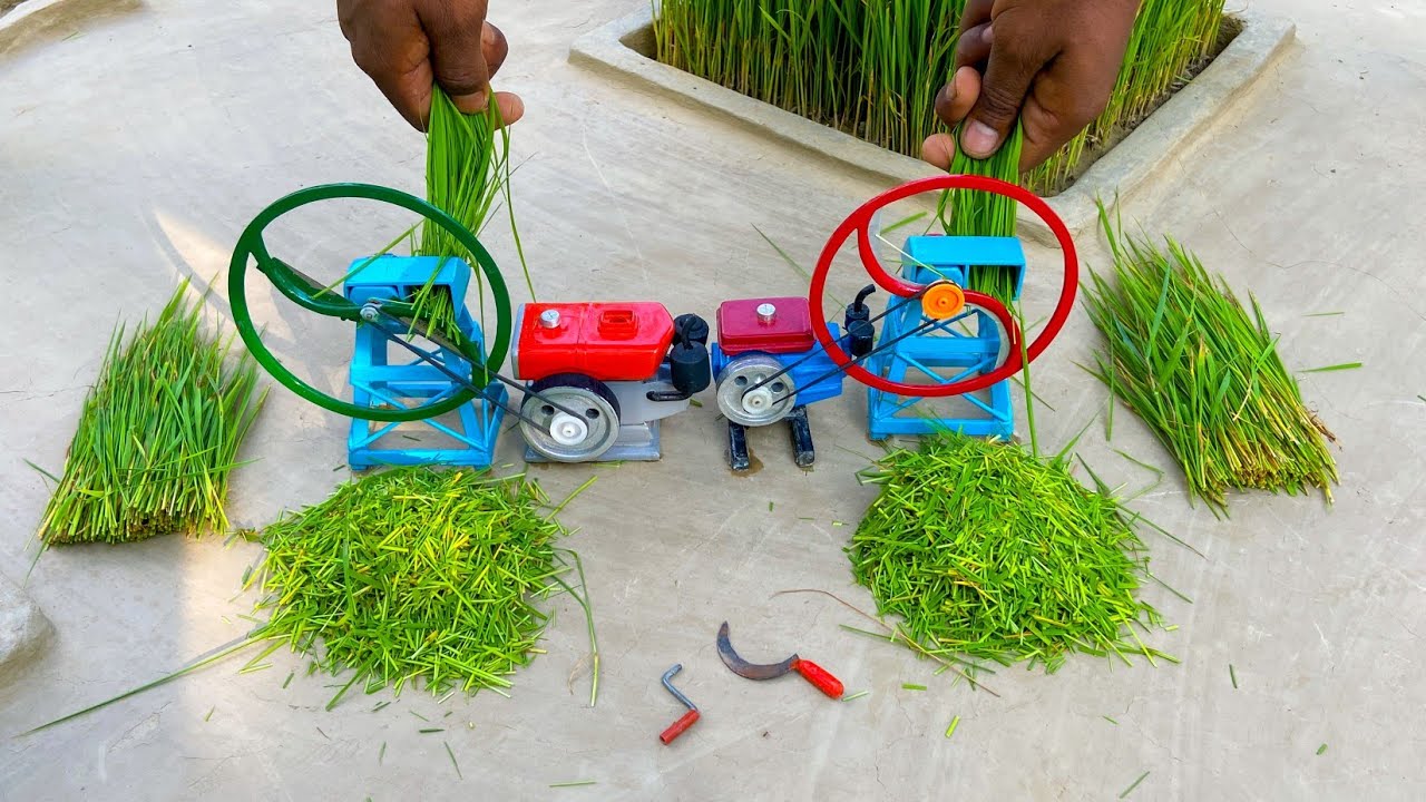 Diy tractor double chaff cutter with double disel engine| @sunfarming7533 @sanocreator 