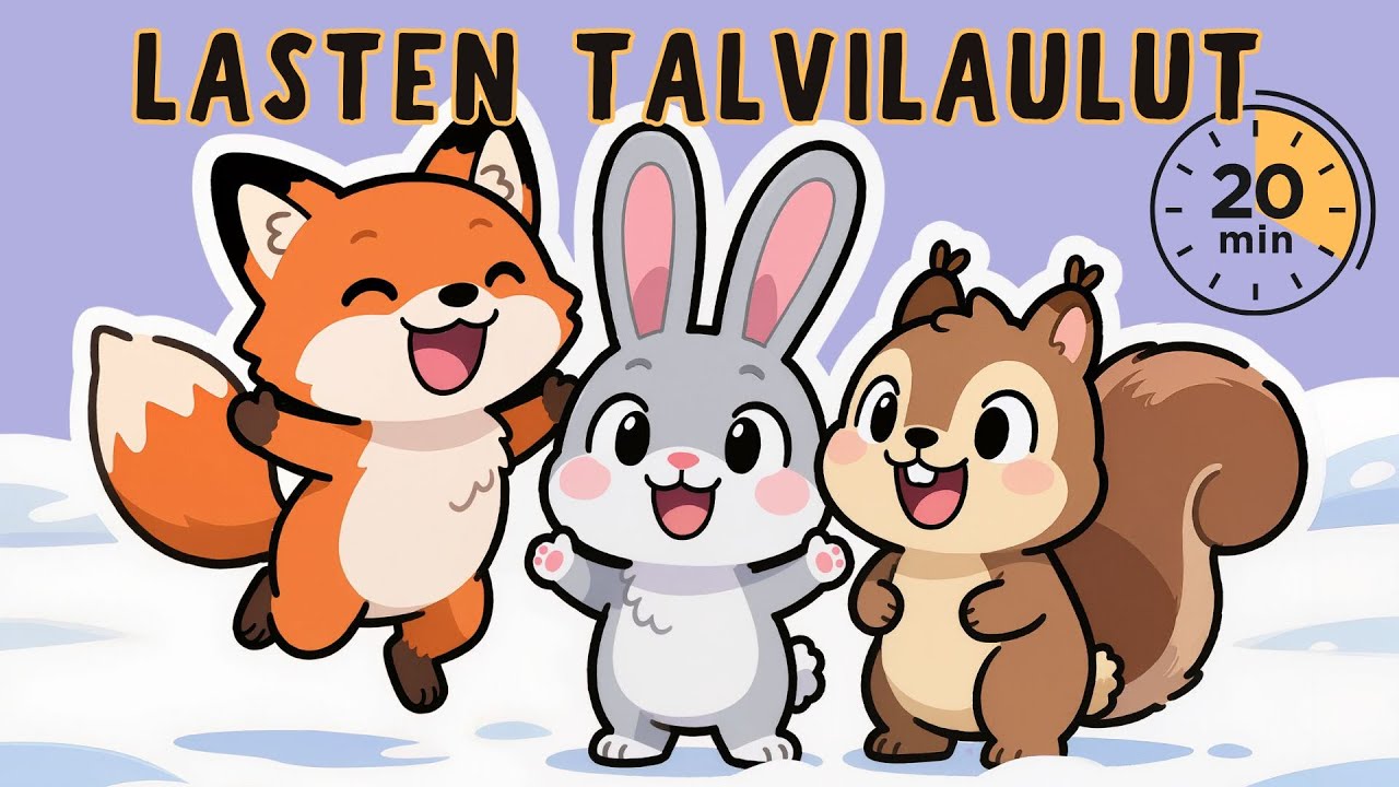 Lasten talvilaulut ❄️ | 20 minuuttia iloisia lastenlauluja | Talvilaulut lapsille