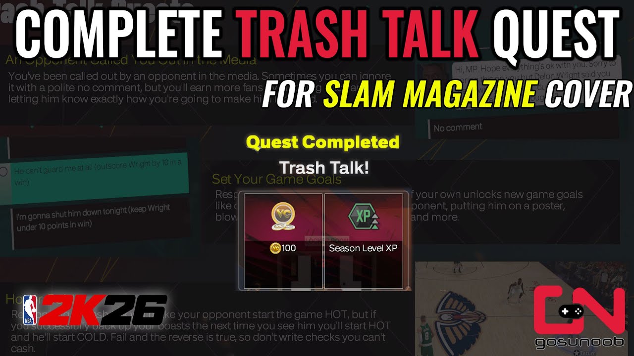 Trash Talk for Slam Magazine Endorsement NBA 2K26