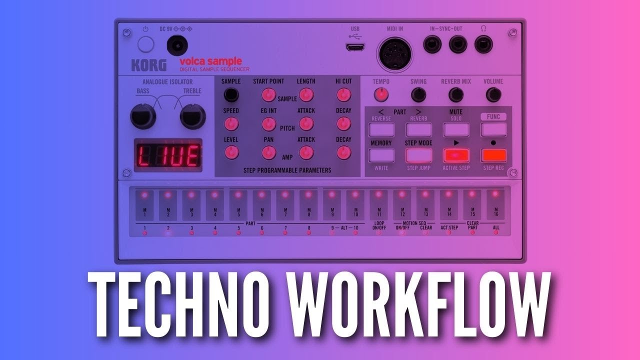 Making TECHNO on VOLCA SAMPLE || Studio Sessions Ep. 3