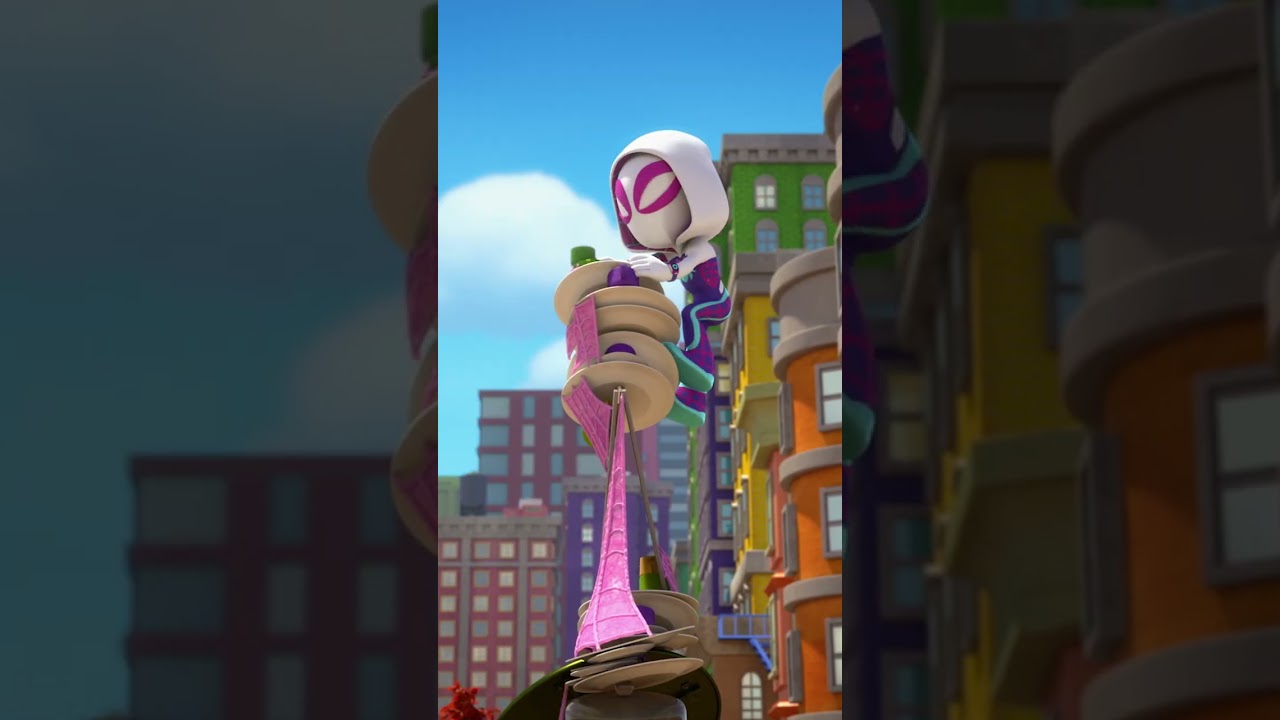 Team Spidey stops Symbie's game of Crash-Crash! 💥 | Meet Spidey and His Amazing Friends | Disney Jr.