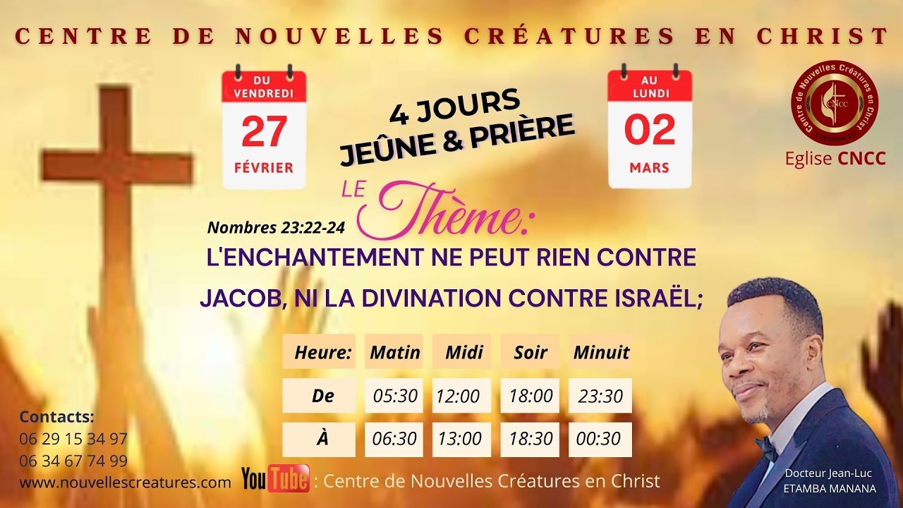L'ENCHENTEMENT NE PEUT RIEN CONTRE JACOB | 4 Jours de Jeûne & Prière | J-4 CONSACRER LE MOIS DE MARS