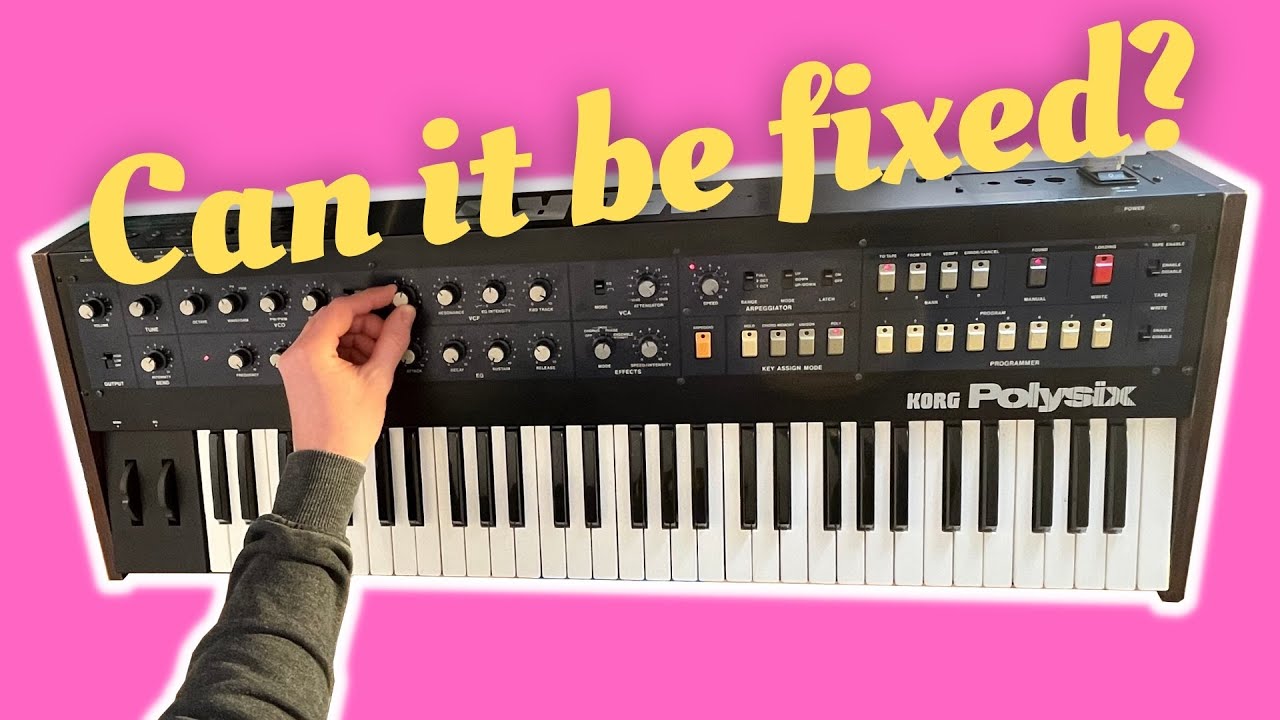 FULL RESTORATION of a broken KORG POLYSIX SYNTHESIZER