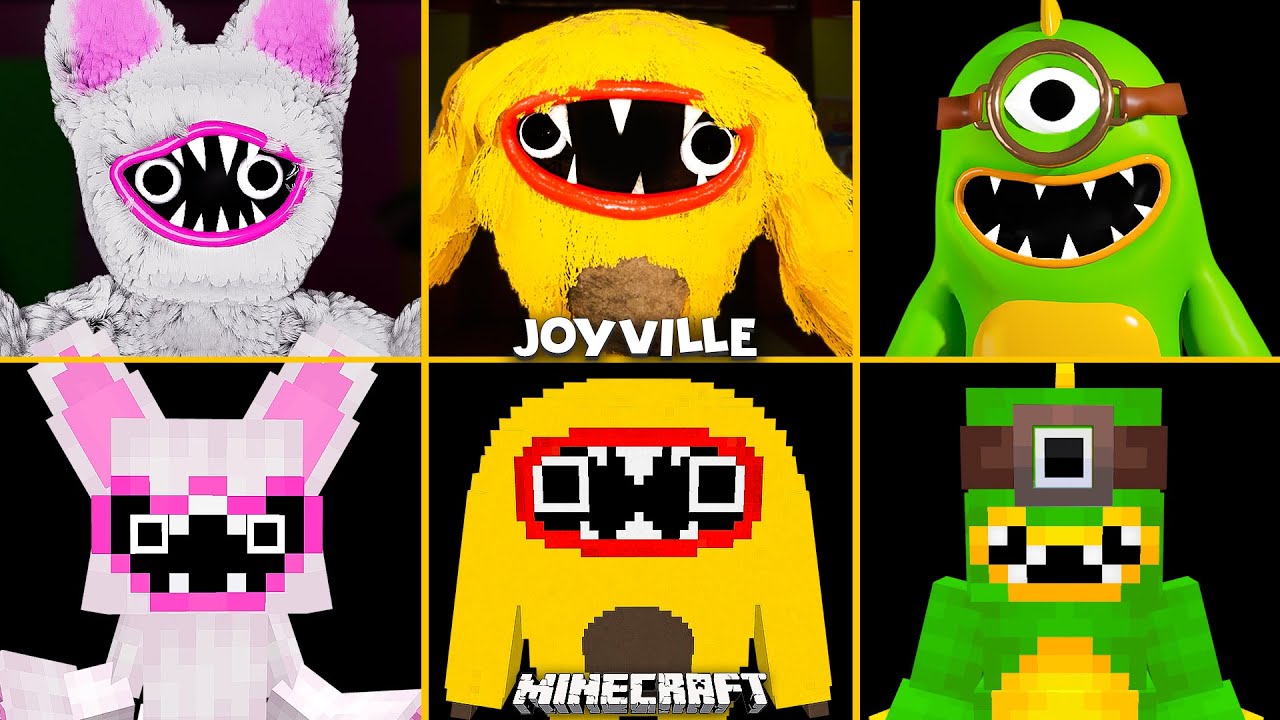Joyville ALL JUMPSCARES vs MINECRAFT #4