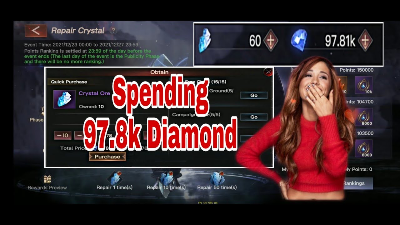 Dark Nemesis : Infinite Quest - Spending 97.8k Diamond (Repair Crystal)