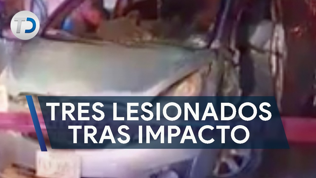 Tres lesionados tras fuerte impacto; una mujer resultó grave
