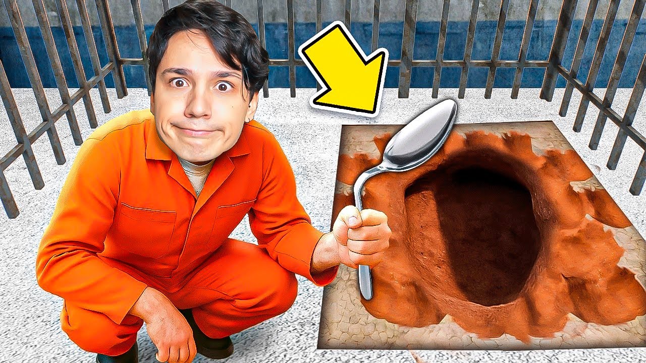 СБЕЖАЛ ИЗ ТЮРЬМЫ ИСПОЛЬЗУЯ ЛОЖКУ😱