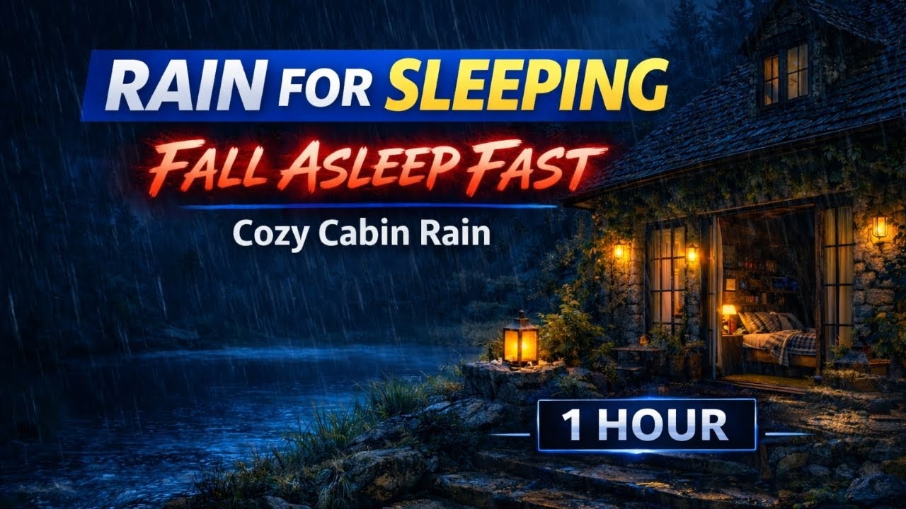 (No Music) SLEEP BETTER TONIGHT🌙 Soothing Night Rain Sounds for Insomnia Relief