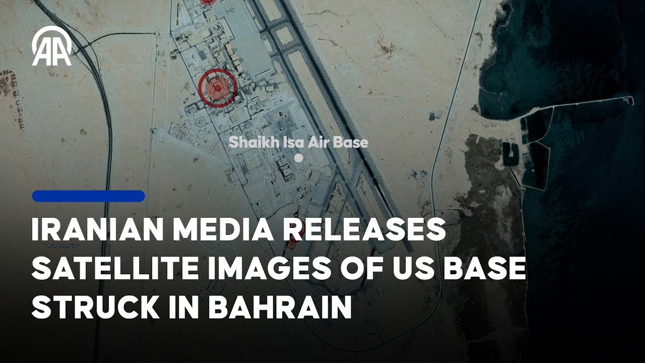 Satellite images of US base struck in Bahrain