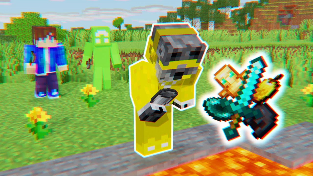 Minecraft Manhunt but LAVA gives you OP ITEMS