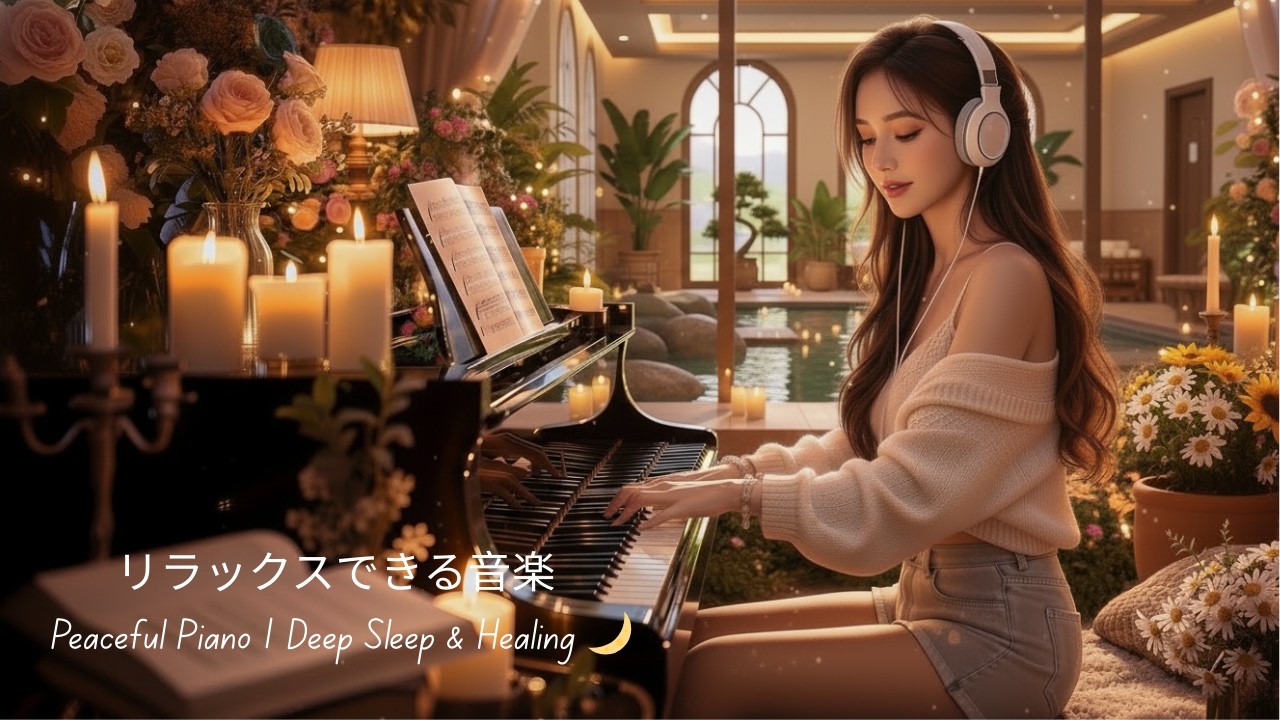 リラックスできる音楽 + Peaceful Piano  Deep Sleep & Healing 🌙