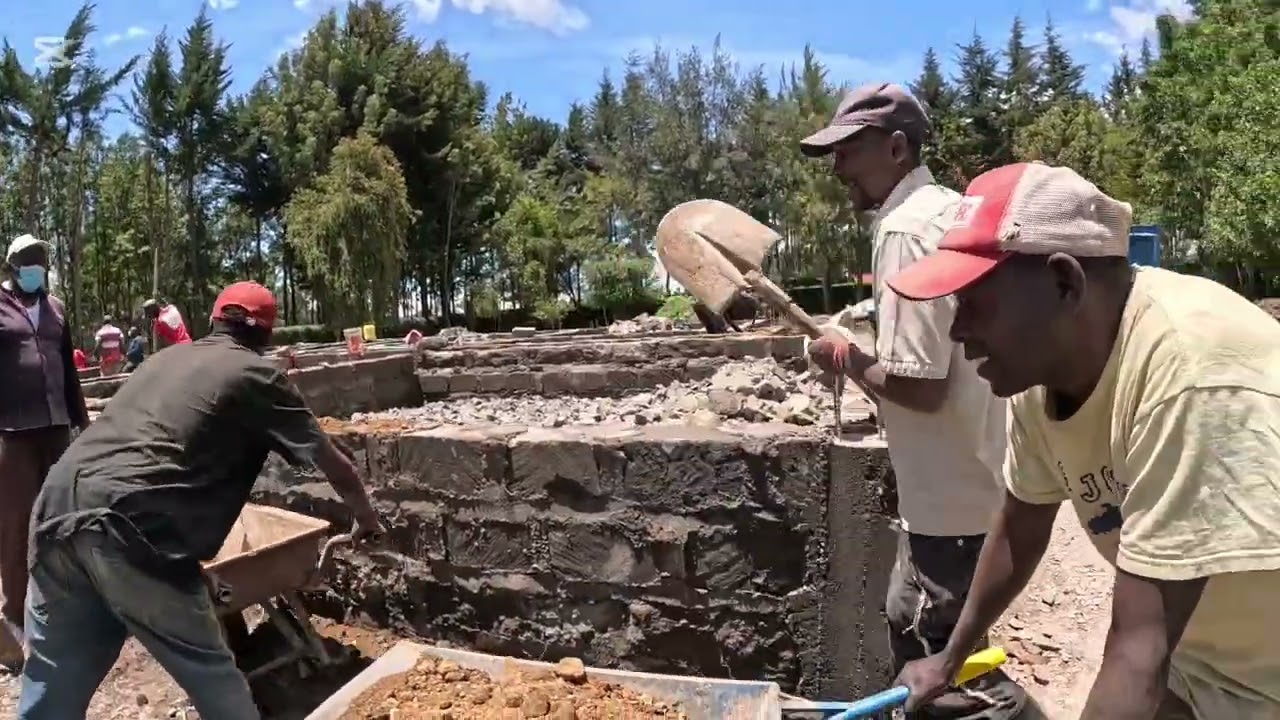 Stage 2, Foundation Preparation,  Hardcore And Murram, Village Kenya Africa
