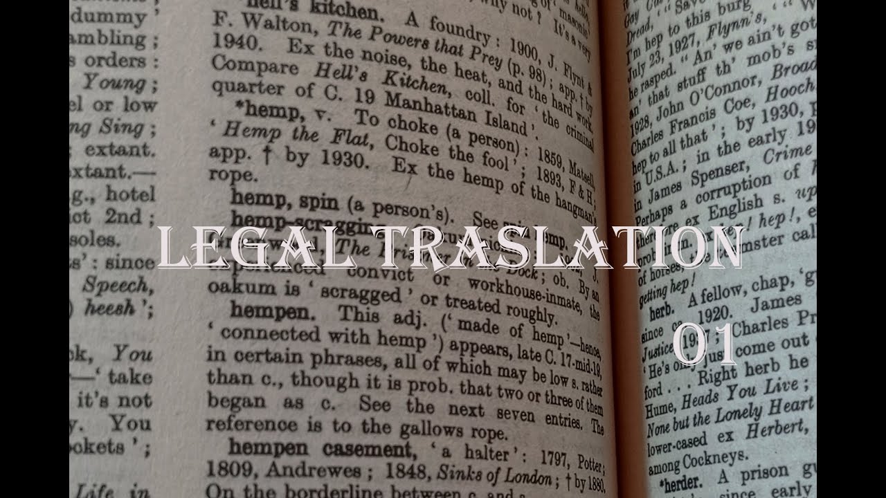 LEGAL TRANSLATION 01