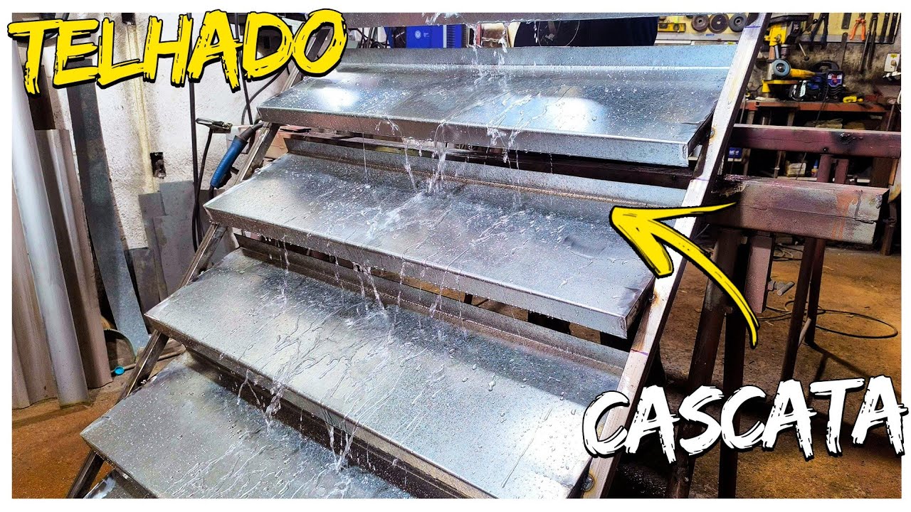 TELHADO CASCATA ENTRA AR, PROTEJE DA CHUVA E COMO FAZER AS VENEZIANAS DE CHAPA GALVANIZADA ARTESANAL