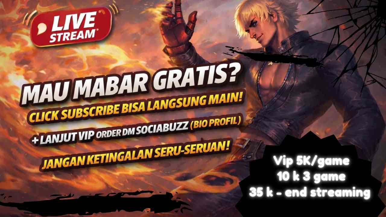 GUSION OPEN MABAR FREE 1X LANJUT ORDER VIP GUYS YA MODE BARBAR