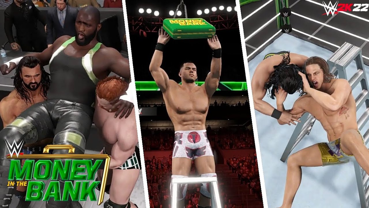 WWE 2K22 SIMULATION: Men's Money in the Bank match 2022 | MITB 2022 Highlights