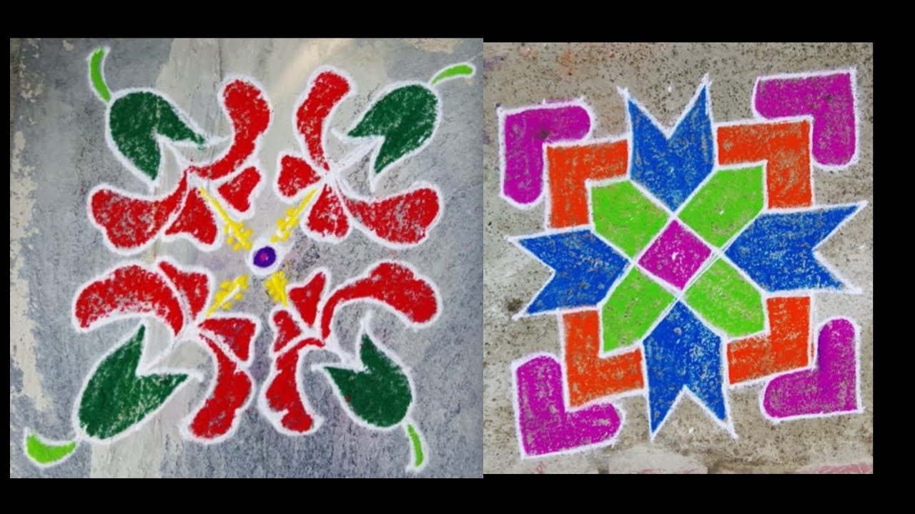 🌺 Simple and Daily Rangoli Design 🌺 8 Dot 8 Easy Rangoli 🌺 Pandaga Muggulu 🌺 Beautiful Rangoli 🌺