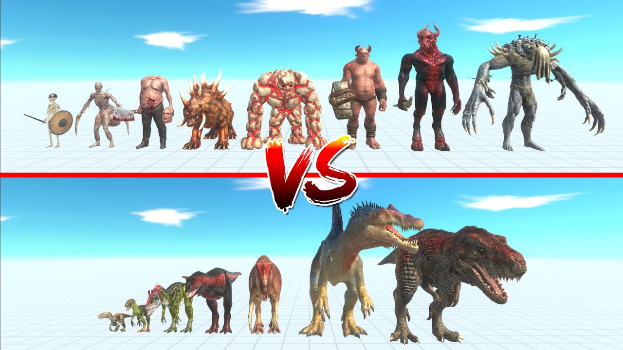 Carnivore Dinosaurs vs Infernals - Animal Revolt Battle Simulator