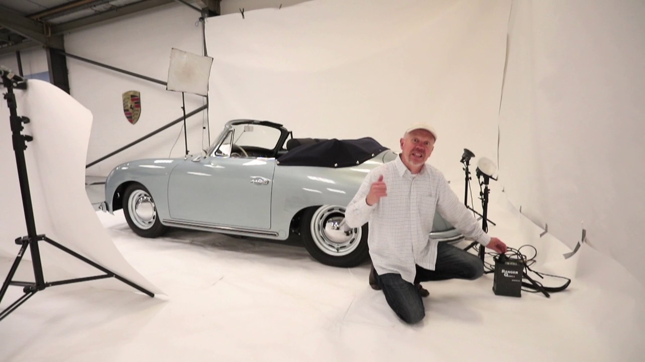 How to Photograph Cars .Location car studio lighting cars with flash indoors